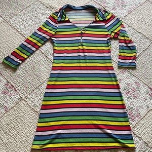 Y2K / Late 90s style rainbow dress